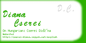 diana cserei business card